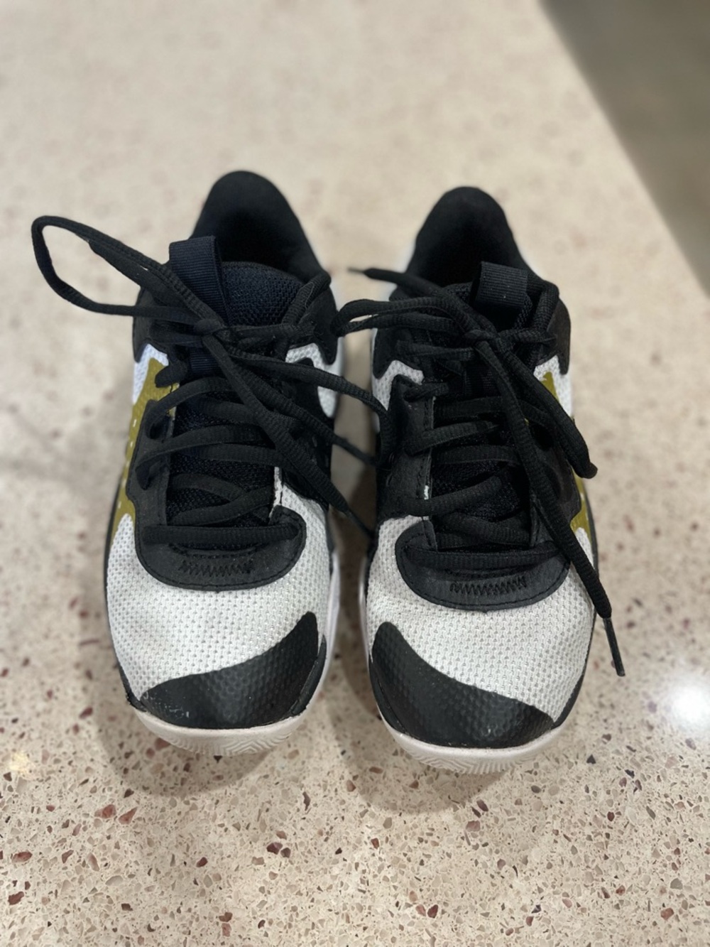 Under Armour Kids Black, White & Olive Green Sneakers